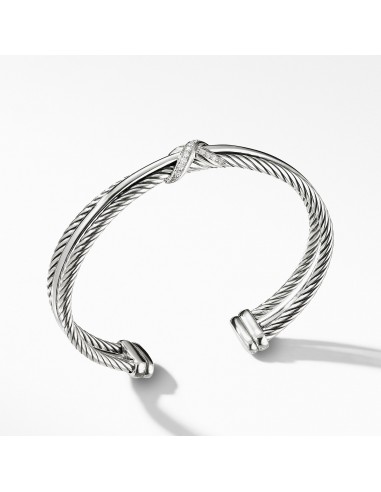 David Yurman Crossover X Bracelet with Diamonds 7MM chez Cornerstreet bien 