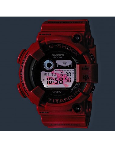 Casio G-Shock FROGMAN Digital Titanium 30th Anniversary 8200 Diver Red Watch GW8230NT-4 Limited la colonne vertébrale