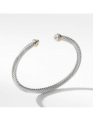 David Yurman 4MM Cable Classics Bracelet with Gold sur le site 