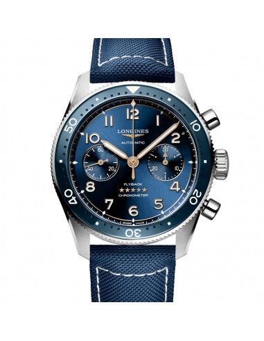 Longines Spirit Flyback 42MM Automatic Blue Dial & Strap Chronograph Watch L38214932 les ligaments