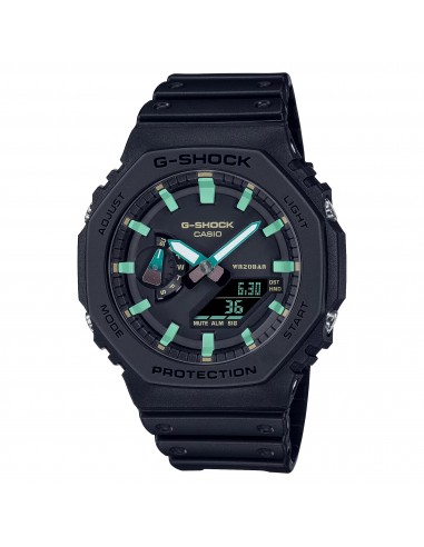 Casio G-Shock Black Carbon CasiOak Black & Rust Color Watch GA2100RC-1A est présent 