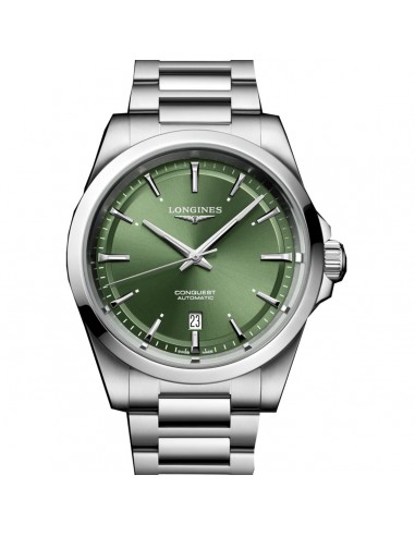 Longines Conquest 41MM Sunray Green Dial Automatic Stainless Steel Watch L38304026 du meilleur 