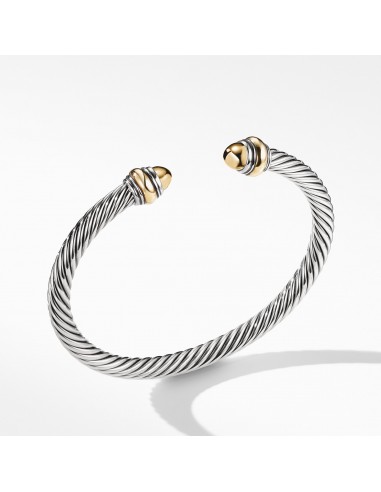 David Yurman 5MM Cable Classic Bracelet with Gold Domes sur le site 