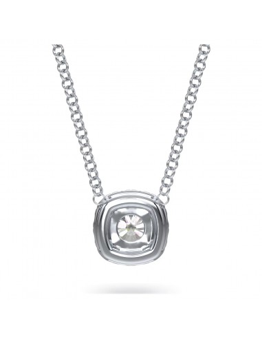 Swarovski Diamond Essentials Cushion Halo Pendant Necklace Sterling Silver Economisez 