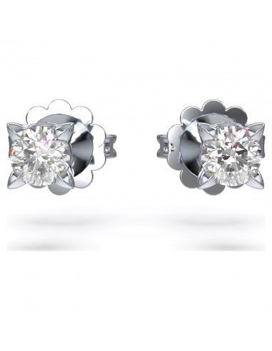 Swarovski Diamond Round Stud 14K White Gold Earrings .25ctw en stock