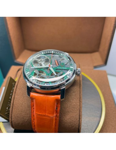 Accutron Spaceview 2020 ElectroStatic Green Dial Orange Watch 2ES6A004 paiement sécurisé