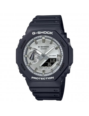 Casio G-Shock Black CasiOak Silver Metallic Matte Watch GA2100SB-1A basket pas cher