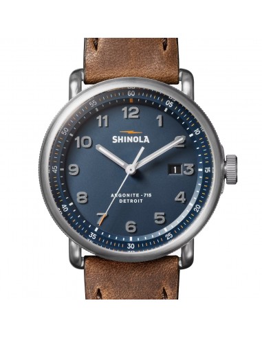 Shinola Canfield Model C56 Quartz 43MM Continental Blue Dial Leather Watch S0120273241 ouvre sa boutique