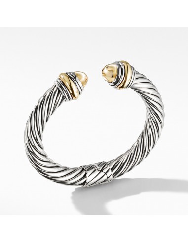 David Yurman 10MM Cable Classics Bracelet with Bonded Yellow Gold and 14K Gold Par le système avancé 