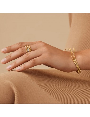 Marco Bicego Marrakech 18K Yellow Gold 3-Strand Interlocking Bangle Venez acheter