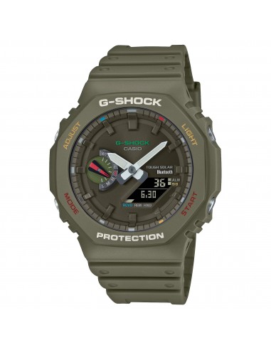 Casio G-Shock Green Multi-Color Solar Bluetooth 2100 CasiOak GAB2100FC-3A Watch Par le système avancé 