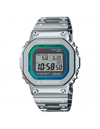 CASIO G-SHOCK GMWB5000PC-1 Bluetooth Polychromatic Rainbow Full Metal Solar Square Watch Steel de technologie