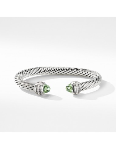 David Yurman 7MM Cable Bracelet with Prasiolite and Diamonds les ctes