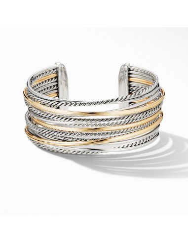 David Yurman Crossover Wide Cuff Bracelet with 18K Yellow Gold Venez acheter