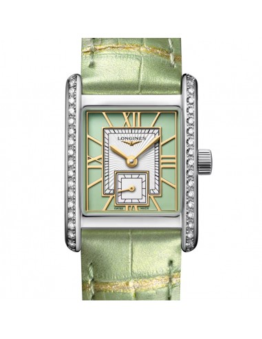 Longines Mini DolceVita Quartz Green Diamond Watch 21.5x29MM L5.200.0.05.2 plus qu'un jeu 