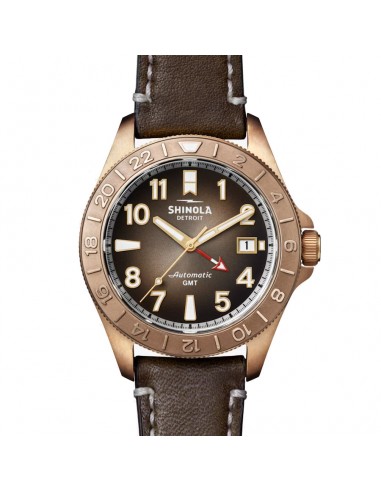 Shinola 40MM Bronze Monster GMT Set Automatic Brown Dial Extra NATO Strap Watch S0120273328 À commander