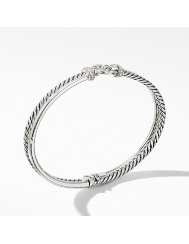 David Yurman Buckle Two-Row Bracelet with Diamonds Livraison rapide