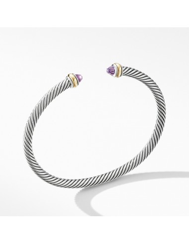 David Yurman 4MM Cable Classic Bracelet with Amethyst and 18K Yellow Gold acheter