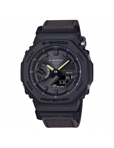 Casio G-Shock Black Natural Textile Solar Bluetooth CasiOak GAB2100CT-1A5 Watch les muscles