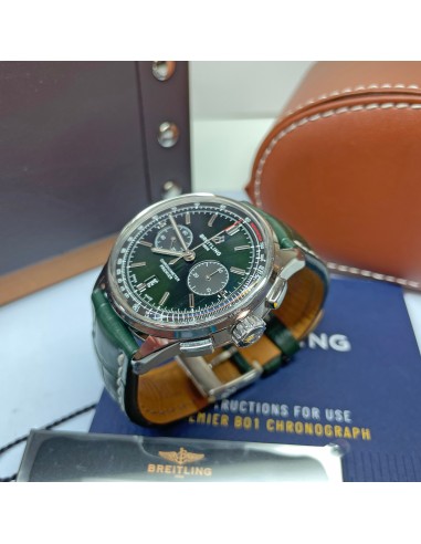 Pre-Owned Breitling 42MM Premier B01 Bentley Green Chronograph Watch AB0118A11L1A1 Les magasins à Paris et en Île-de-France