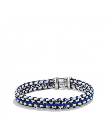 David Yurman Men's Woven Box Chain Bracelet in Blue solde