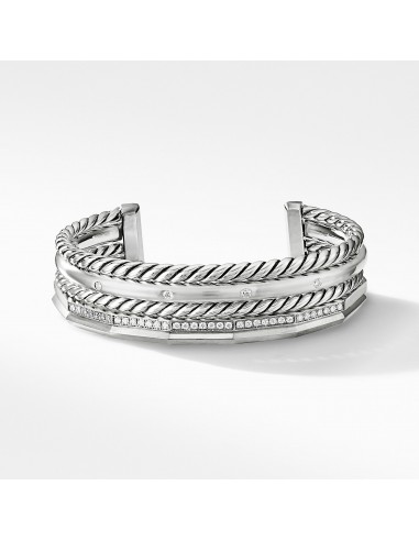 David Yurman Stax Narrow Cuff Bracelet with Diamonds 16MM l'évolution des habitudes 