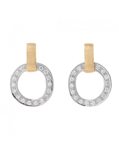 Marco Bicego Jaipur Gold 18K Yellow Gold Flat-Link Diamond Stud Earrings de technologie