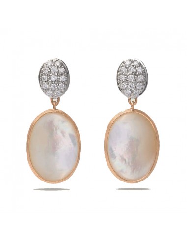 Marco Bicego Siviglia 18K Yellow Gold Mother of Pearl & Diamond Drop Earrings de France