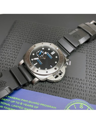 Pre-owned Panerai PAM00973 Submersible Blue Limited Steel Watch 42mm Le MVP de beaucoup