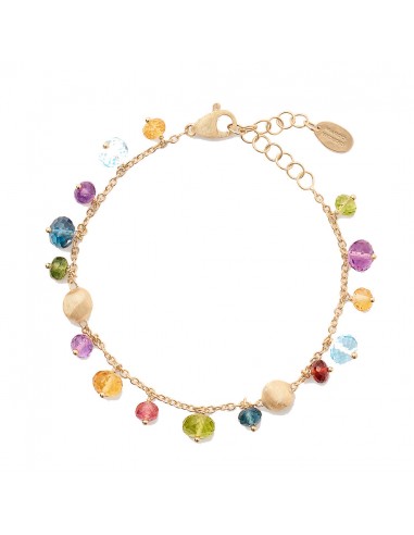 Marco Bicego Africa 18K Yellow Gold Single-Strand Mixed Gemstone Bracelet l'achat 