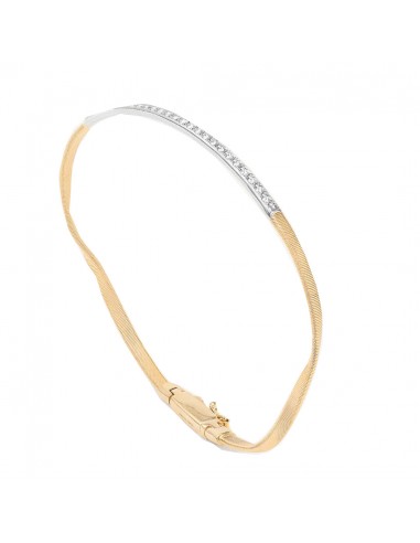 Marco Bicego Marrakech 18K Yellow Gold Bangle With Diamond Bar Fin de série