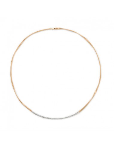 Marco Bicego Marrakech 18K Yellow Gold Coil Necklace With Diamond Bar livraison gratuite