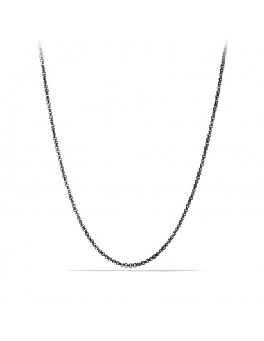 David Yurman Men's Darkened Steel Small Box Chain Necklace vente chaude votre 