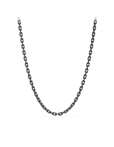 David Yurman Men's Chain Link Narrow Necklace with Black Titanium Par le système avancé 