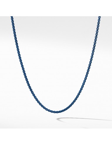 David Yurman Box Chain Necklace in Blue Acrylic 4MM Economisez 