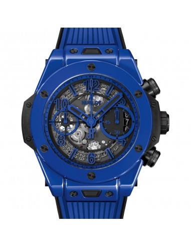 Pre-Owned Hublot Blue Magic Big Bang Unico Chronograph 42mm Ceramic Watch Economisez 