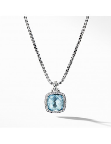 David Yurman Albion 18MM Pendant with Blue Topaz and Diamonds de technologie