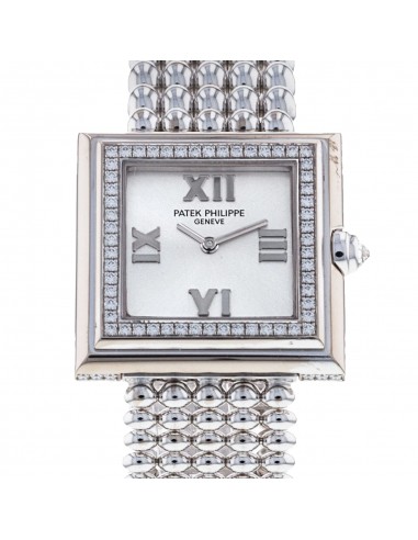 Pre-Owned Patek Philippe Gondolo Square Diamond 18K White Gold Watch pour bénéficier 