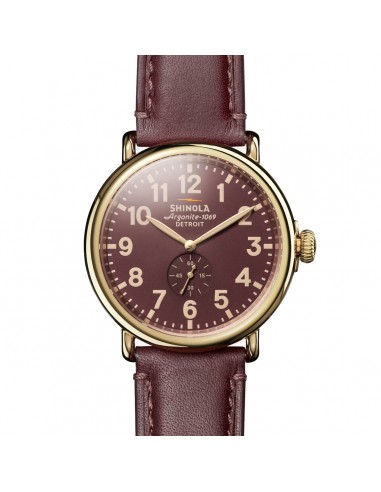 Shinola 47MM Runwell Oxblood Maroon Red Watch S0120291088 À commander