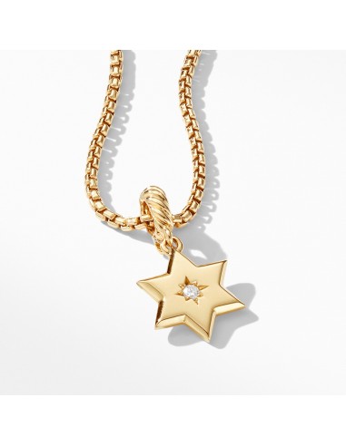 David Yurman Star of David Pendant in 18K Yellow Gold with Diamonds en ligne des produits 