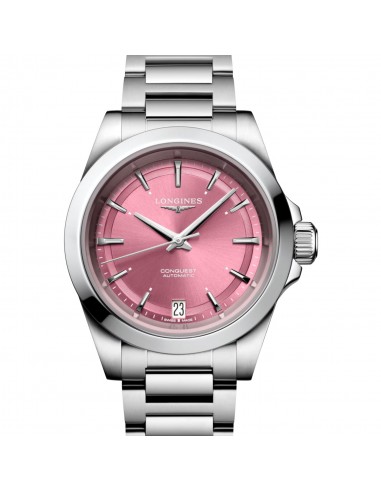 Longines Conquest Pink Women's Watch L3.430.4.99.6 34mm la colonne vertébrale