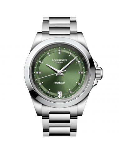 Longines Conquest Diamond Green Women's Watch L3.430.4.07.6 34mm en stock