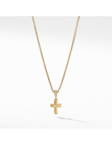 David Yurman Cross Pendant in 18K Yellow Gold with Diamonds shop