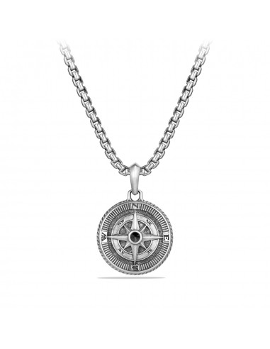 David Yurman Gents Maritime Compass Amulet with Black Diamonds pas cher chine