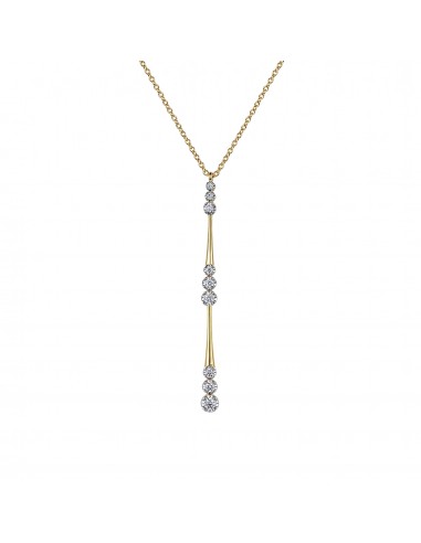 Gabriel 14K Yellow Gold Graduated Diamond Station Drop Y Necklace 2 - 3 jours ouvrés.