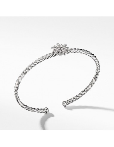 Pre-owned David Yurman Starburst Center Station Bracelet with Pave Diamonds rembourrage situé sous