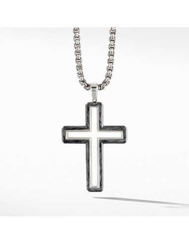 David Yurman Men's Forged Carbon Cross Pendant 37MM online