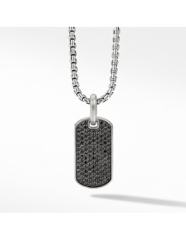 David Yurman Gents Streamline Tag with Pave Black Diamonds vente chaude votre 