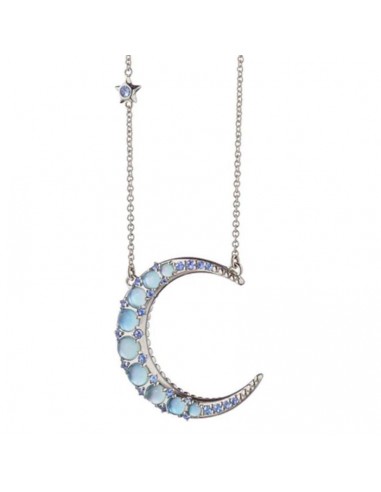 Monica Rich Kosann Blue Topaz Crescent Moon Stars Necklace prix pour 