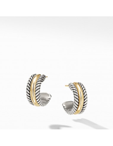 David Yurman Cable Collectibles Hoop Earrings with Gold Faites des économies